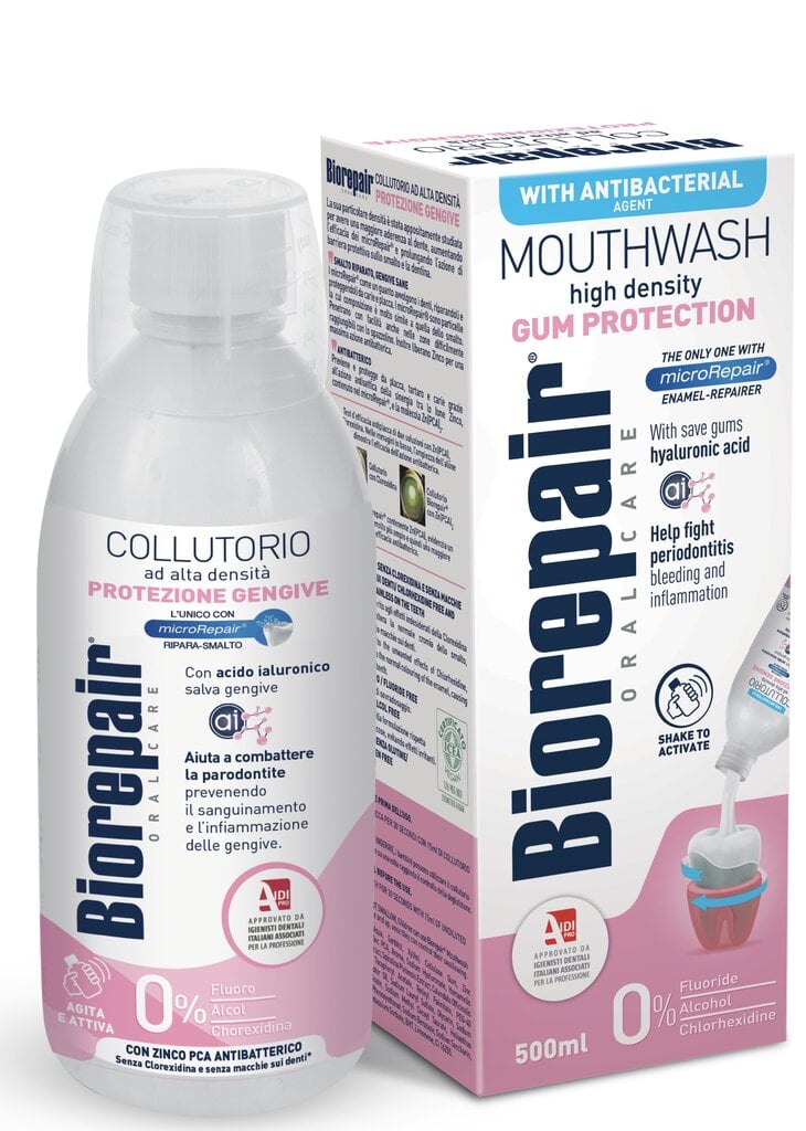 Biorepair Gum protection suuvesi, tundlikele igemetele 500 ml hind ja info | Suuhügieen | kaup24.ee