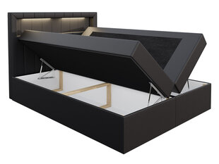 Кровать континентальная РУЛЕТКА-экоскора Soft 011 (черна)-140x200 см цена и информация | Кровати | kaup24.ee