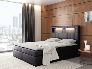 Кровать континентальная РУЛЕТКА-экоскора Soft 011 (черна)-160x200 см цена и информация | Кровати | kaup24.ee