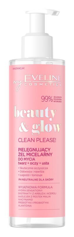 Näopuhastusgeel Eveline Beauty and Glow Micellar Face Cleansing Gel, 200ml hind ja info | Näopuhastusvahendid | kaup24.ee