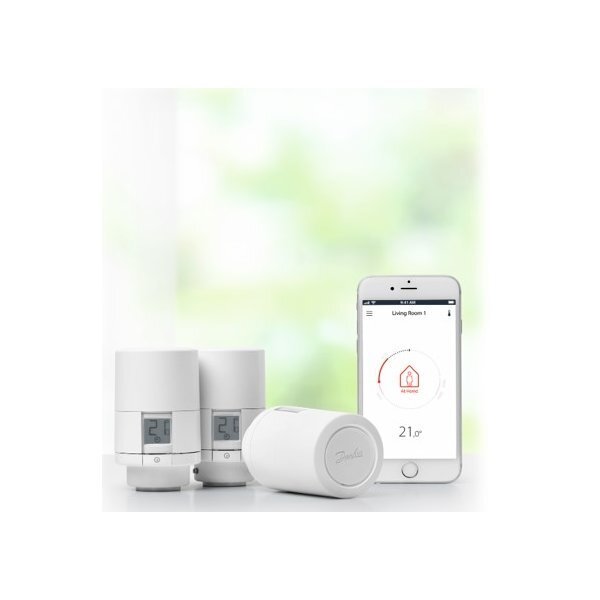 Nutikas programmeeritav juhtmeta radiaatori termostaat Danfoss Living Eco 2 hind ja info | Tarvikud kaminatele ja ahjudele | kaup24.ee