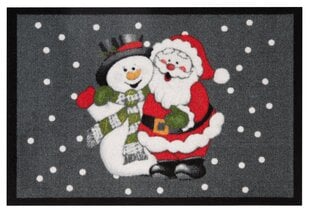 Uksematt Hanse Home Printy Santa and Snowman, 40x60 cm цена и информация | Придверные коврики | kaup24.ee