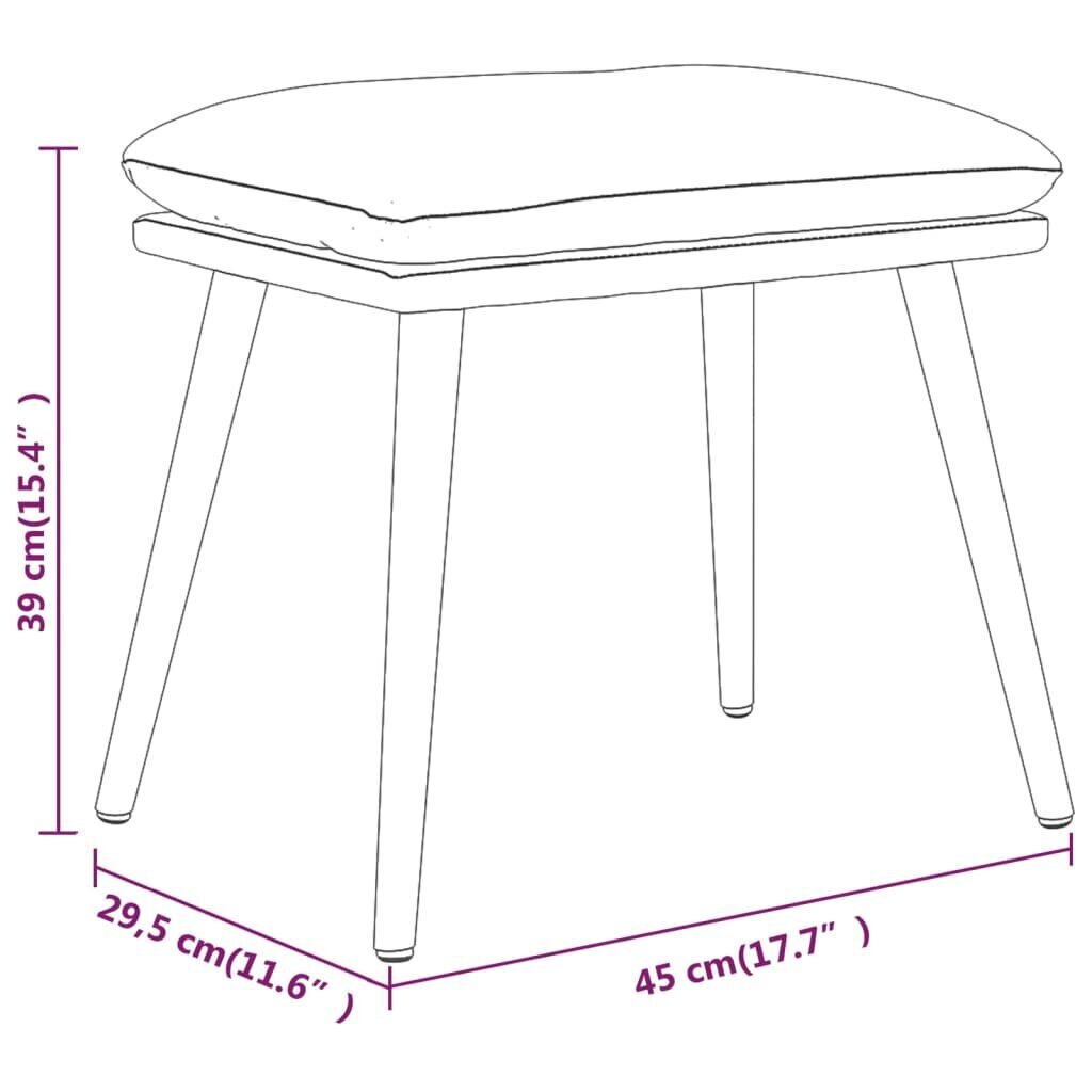 vidaXL jalapink, tumeroheline, 45 x 29,5 x 39 cm, kangas цена и информация | Kott-toolid, tumbad, järid | kaup24.ee