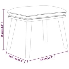 Табуретка для ног, 45x29,5x39 см, серая цена и информация | Кресла-мешки и пуфы | kaup24.ee