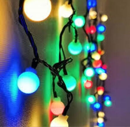 LED jõulutuled - pallid, pikkus - 5m, 50leds, 3xAA patareid, mitmevärviline, E 19-396 hind ja info | Jõulutuled | kaup24.ee