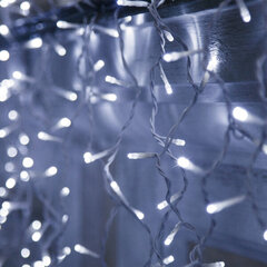 LED jõulu- ja siseruumide jääpurikad, 100 LED, pikkus - 5,5m, pistikupesaga, E 163 hind ja info | Jõulutuled | kaup24.ee