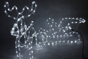 LED jõulufiguur Põhjapõder koos korviga 128cm, E 00017222 цена и информация | Рождественские украшения | kaup24.ee
