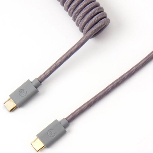 Keychron Coiled Type-C Cable, Grey hind ja info | Klaviatuurid | kaup24.ee