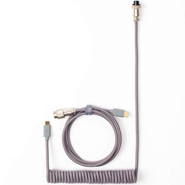 Keychron Coiled Type-C Cable, Grey hind ja info | Klaviatuurid | kaup24.ee