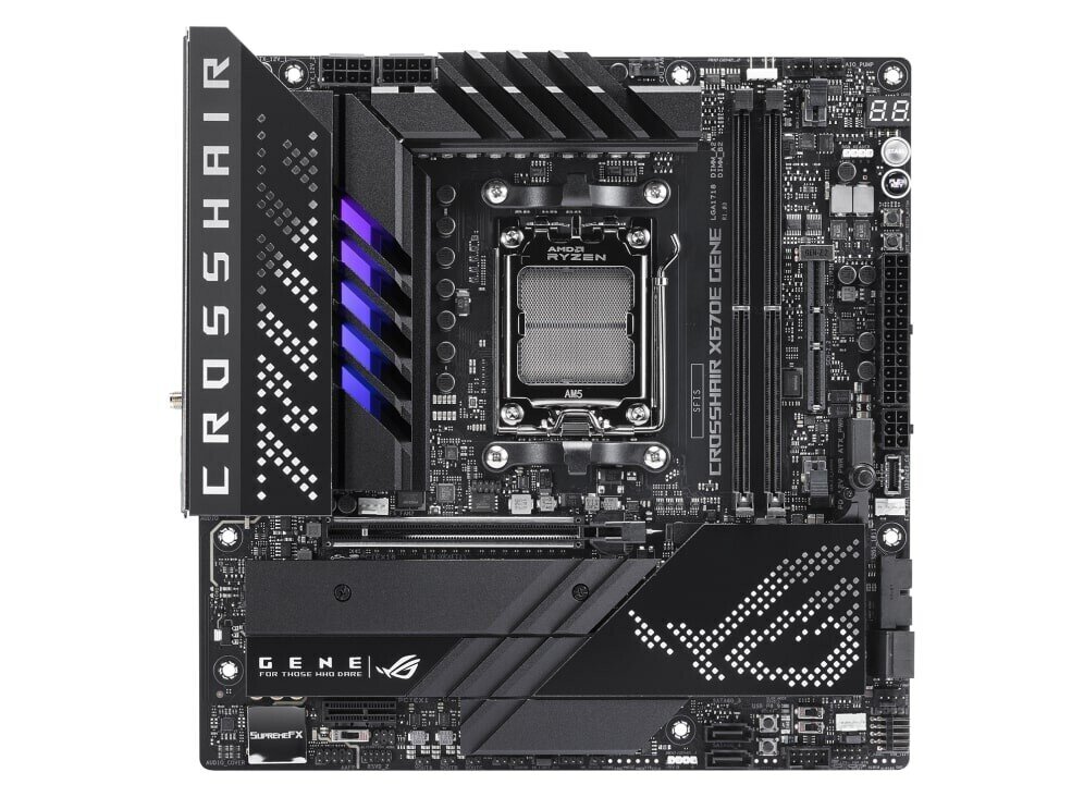 Asus ROG CROSSHAIR X670E GENE, Micro ATX, AM5, DDR5, WIFI hind ja info | Emaplaadid | kaup24.ee