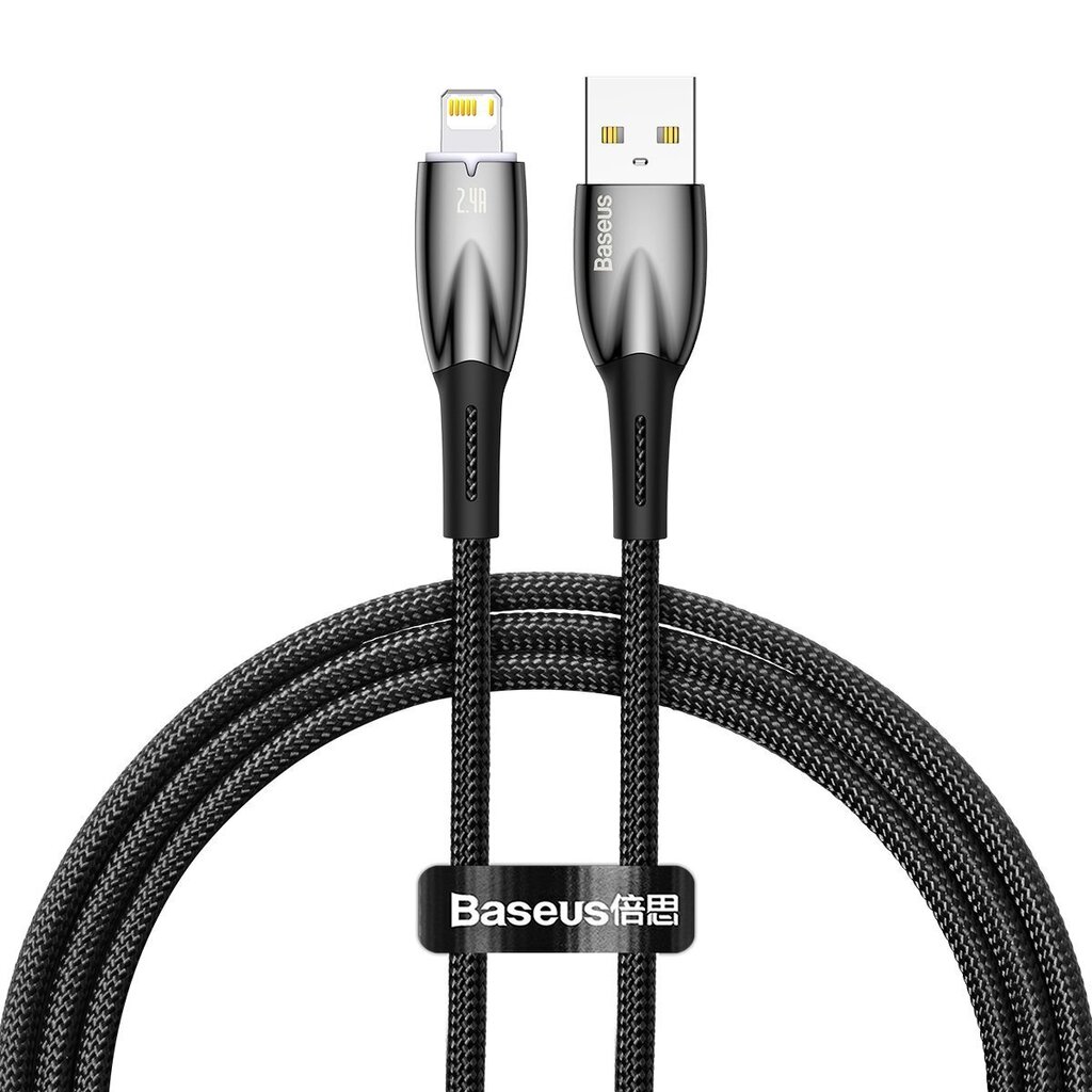 Baseus Glimmer Series USB-C - Lightning 480Mb/s 2.4A 1m black цена и информация | Mobiiltelefonide kaablid | kaup24.ee