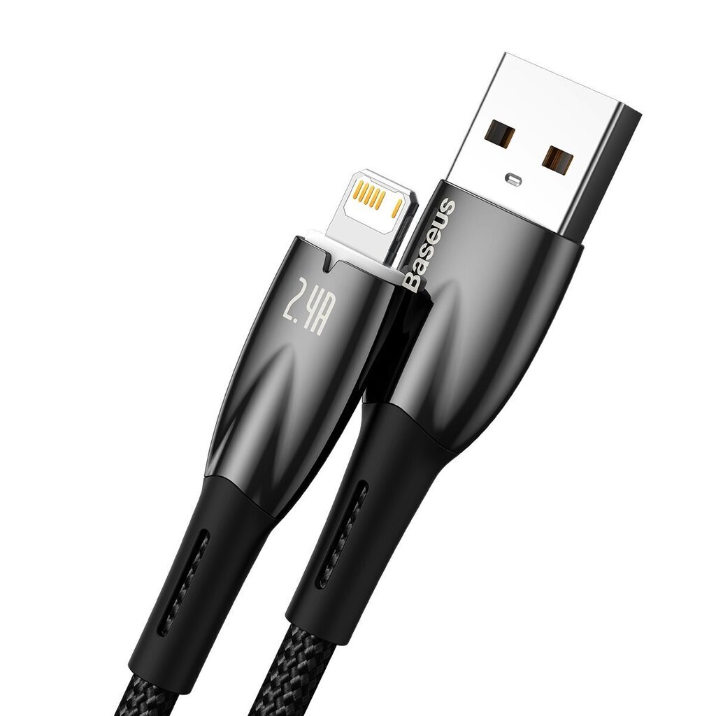 Baseus Glimmer Series USB-C - Lightning 480Mb/s 2.4A 1m black цена и информация | Mobiiltelefonide kaablid | kaup24.ee