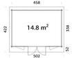 Aiamaja-kodukontor Brett 14,8 m² hind ja info | Kuurid ja aiamajad | kaup24.ee