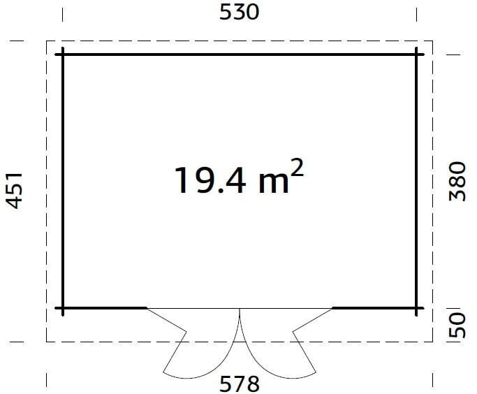 Aiamaja-kodukontor Lea 19,4 m² voldikuksega цена и информация | Kuurid ja aiamajad | kaup24.ee