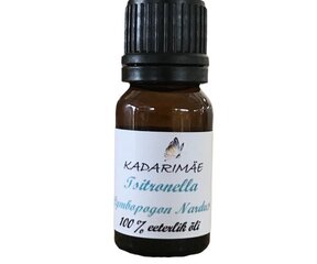 100% naturaalne eeterlik õli tsitronella 10 ml цена и информация | Эфирные, косметические масла, гидролаты | kaup24.ee