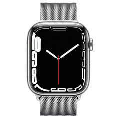 Apple Watch Series 7 45mm Stainless steel GPS+Cellular Starlight (uuendatud, seisukord A) цена и информация | Смарт-часы (smartwatch) | kaup24.ee