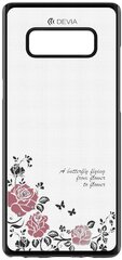 DEVIA Joyous luxury тонкий пластиковый чехол-крышка для Samsung Galaxy Note 8 (N950) Черный/Розовый с SWAROVSKI элементами цена и информация | Чехлы для телефонов | kaup24.ee