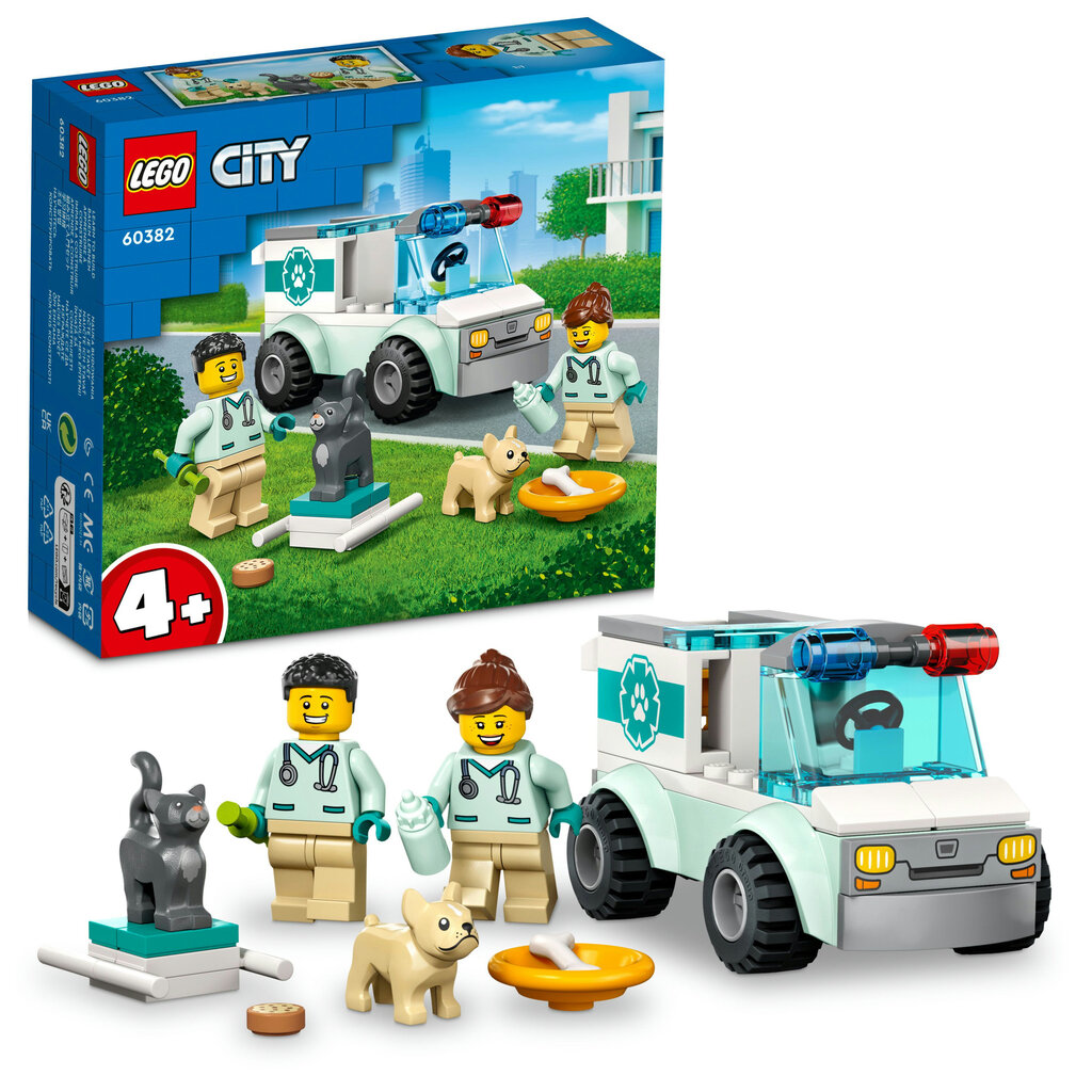 60382 LEGO® City Lemmikloomade kiirabiauto цена и информация | Klotsid ja konstruktorid | kaup24.ee