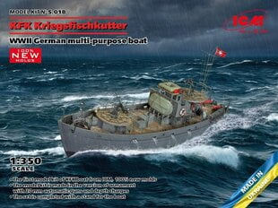 Liimitav mudel ICM S018 WWII German multi-purpose boat KFK Kriegsfischkutter 1/350 цена и информация | Склеиваемые модели | kaup24.ee