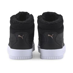 Naiste spordijalatsid Puma Carina Mid FUR JR Puma Black Rose 30968301, mustad цена и информация | Спортивная обувь, кроссовки для женщин | kaup24.ee