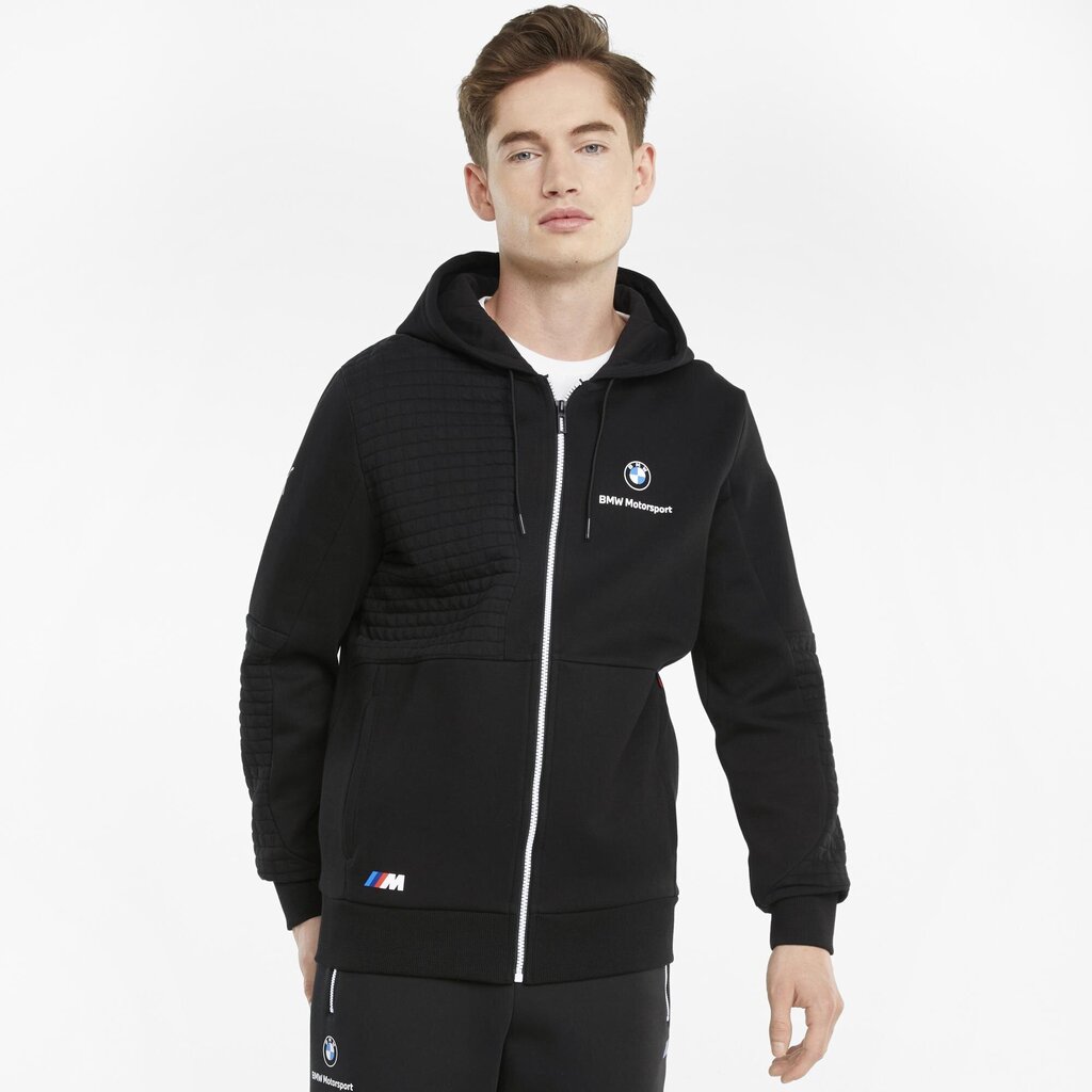 Meeste dressipluus Puma BMW MMS Full Zip Hoodie Puma Black 53118701, must цена и информация | Meeste pusad | kaup24.ee