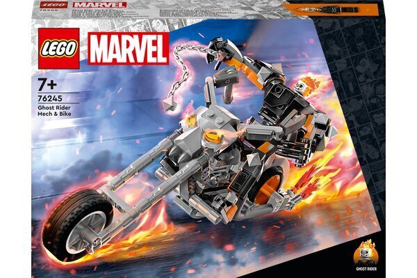 76245 LEGO® Marvel Tume biker-robot ja mootorratas цена и информация | Klotsid ja konstruktorid | kaup24.ee