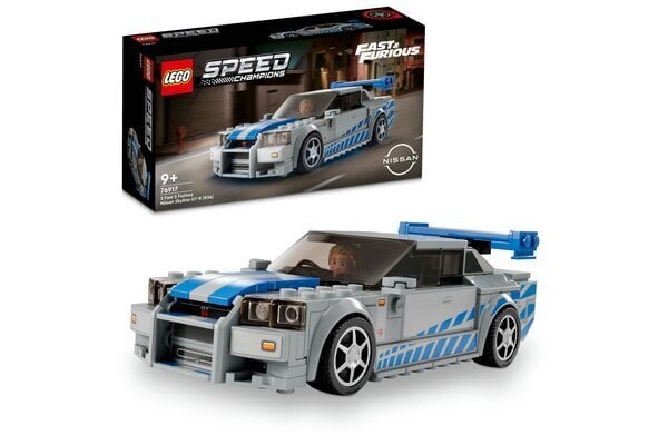 76917 LEGO® Speed Champions 2 Fast 2 Furious Nissan Skyline GT-R (R34) цена и информация | Klotsid ja konstruktorid | kaup24.ee