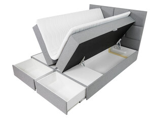 Кровать континентальная HUDSON LUX 2-ekoskóra Soft 011 (czarna)-200x200 см цена и информация | Кровати | kaup24.ee