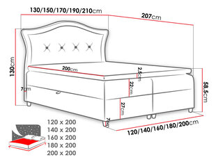 Kontinentaalvoodi MASALA-Magic Velvet 2206-180x200 cm hind ja info | Voodid | kaup24.ee