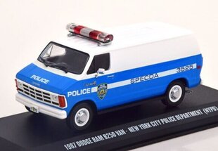 Dodge RAM B250 Van 1987 New York City Police Department GREENLIGHT 1:43 86577 hind ja info | Mudelautode kollektsioneerimine | kaup24.ee