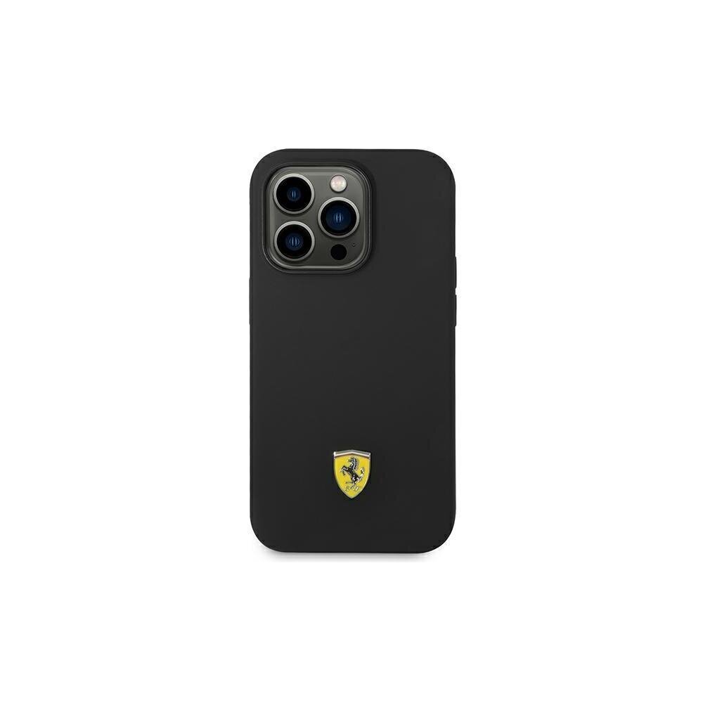 Ferrari case for iPhone 14 Pro Max 6,7&quot; FEHCP14XSIBBK black hardcase Silicone Metal Logo hind ja info | Telefoni kaaned, ümbrised | kaup24.ee