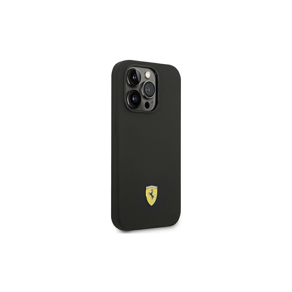 Ferrari case for iPhone 14 Pro Max 6,7&quot; FEHCP14XSIBBK black hardcase Silicone Metal Logo цена и информация | Telefoni kaaned, ümbrised | kaup24.ee