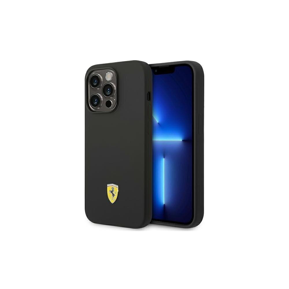 Ferrari case for iPhone 14 Pro Max 6,7&quot; FEHCP14XSIBBK black hardcase Silicone Metal Logo цена и информация | Telefoni kaaned, ümbrised | kaup24.ee