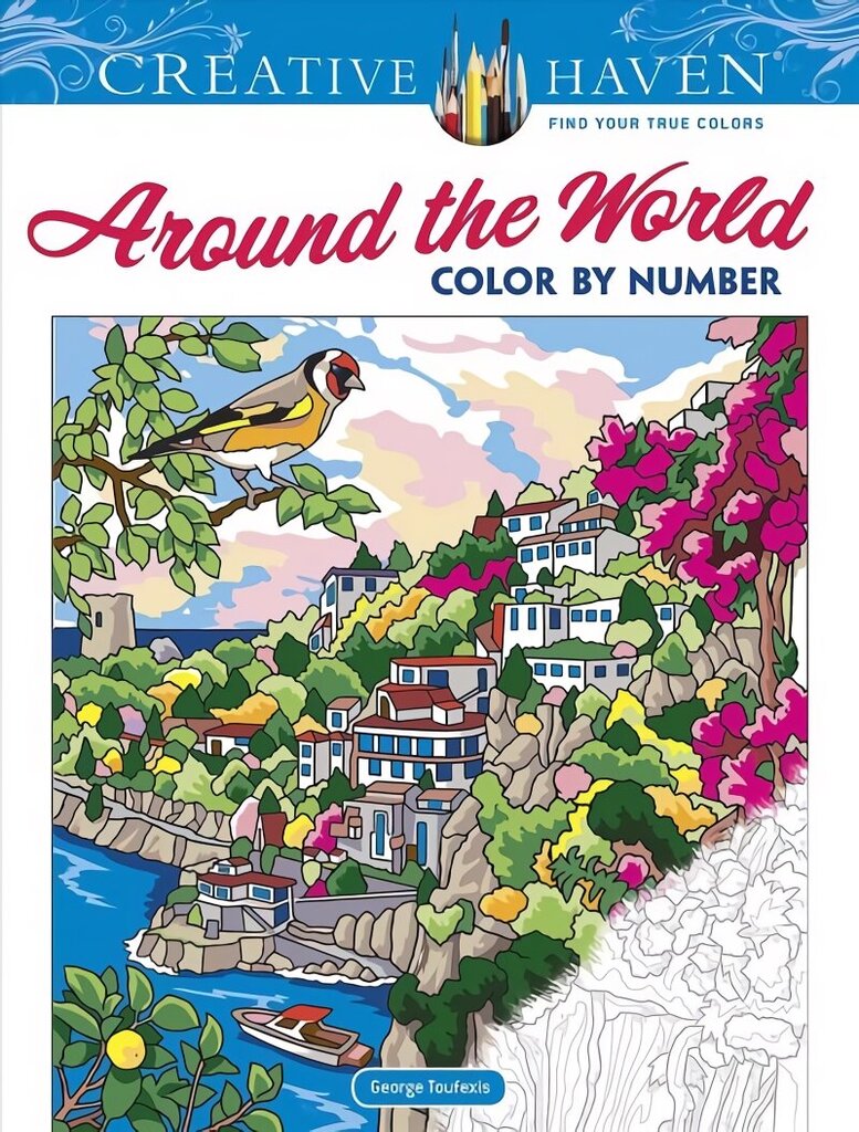 Creative Haven Around the World Color by Number цена и информация | Väikelaste raamatud | kaup24.ee