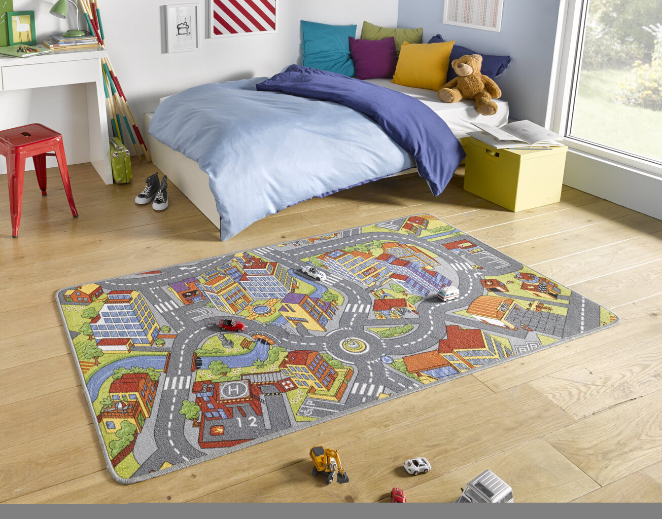 Lastetoa vaip Hanse Home Play Smart City 90x200 cm, hall цена и информация | Vaibad | kaup24.ee