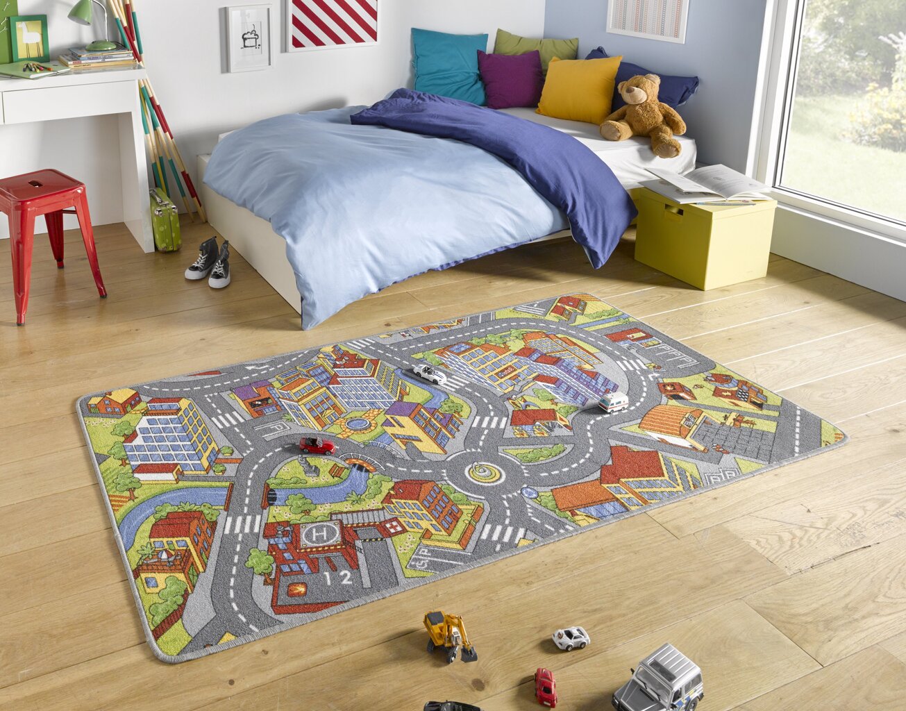 Lastetoa vaip Hanse Home Play Smart City 140x200 cm, hall цена и информация | Vaibad | kaup24.ee