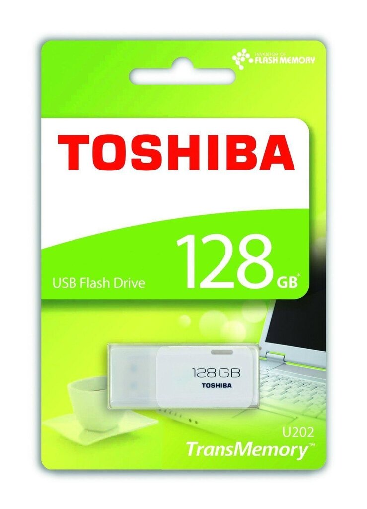 Mälupulk Toshiba U202, 128GB USB 2.0, valge hind ja info | Mälupulgad | kaup24.ee