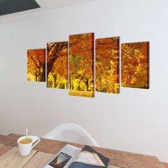 Seinamaalikomplekt lõuendil vahtrapuudega, 200 x 100 cm цена и информация | Картины, живопись | kaup24.ee