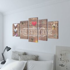 Kirjaga „Home sweet home“ lõuend seinale 100 x 50 cm цена и информация | Картины, живопись | kaup24.ee