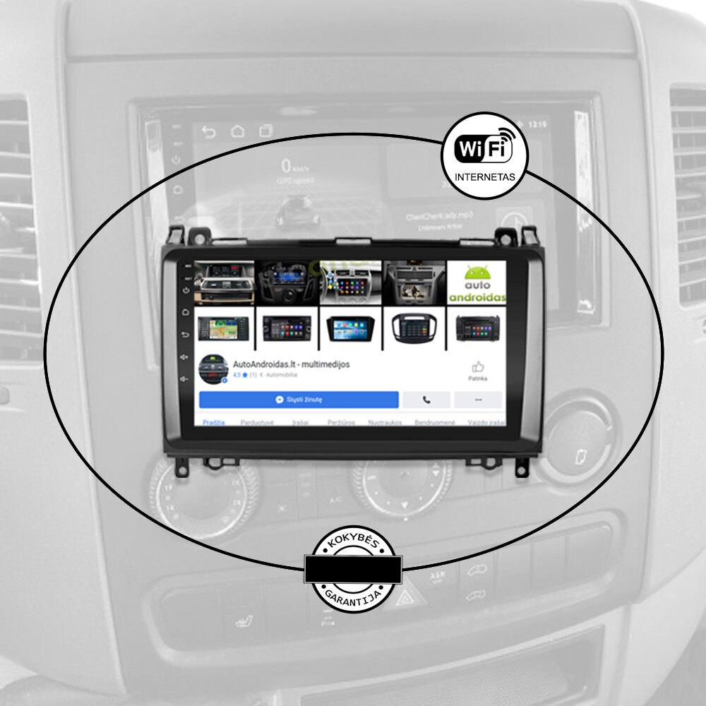 Mercedes Benz 2004-06 Sprinter (W906) Vito (W639) A (W169) B (W245) B200 Klass Androidi multimeedia tahvelarvuti 9-tolline USB/WiFi/GPS/Bluetooth hind ja info | Autoraadiod, multimeedia | kaup24.ee