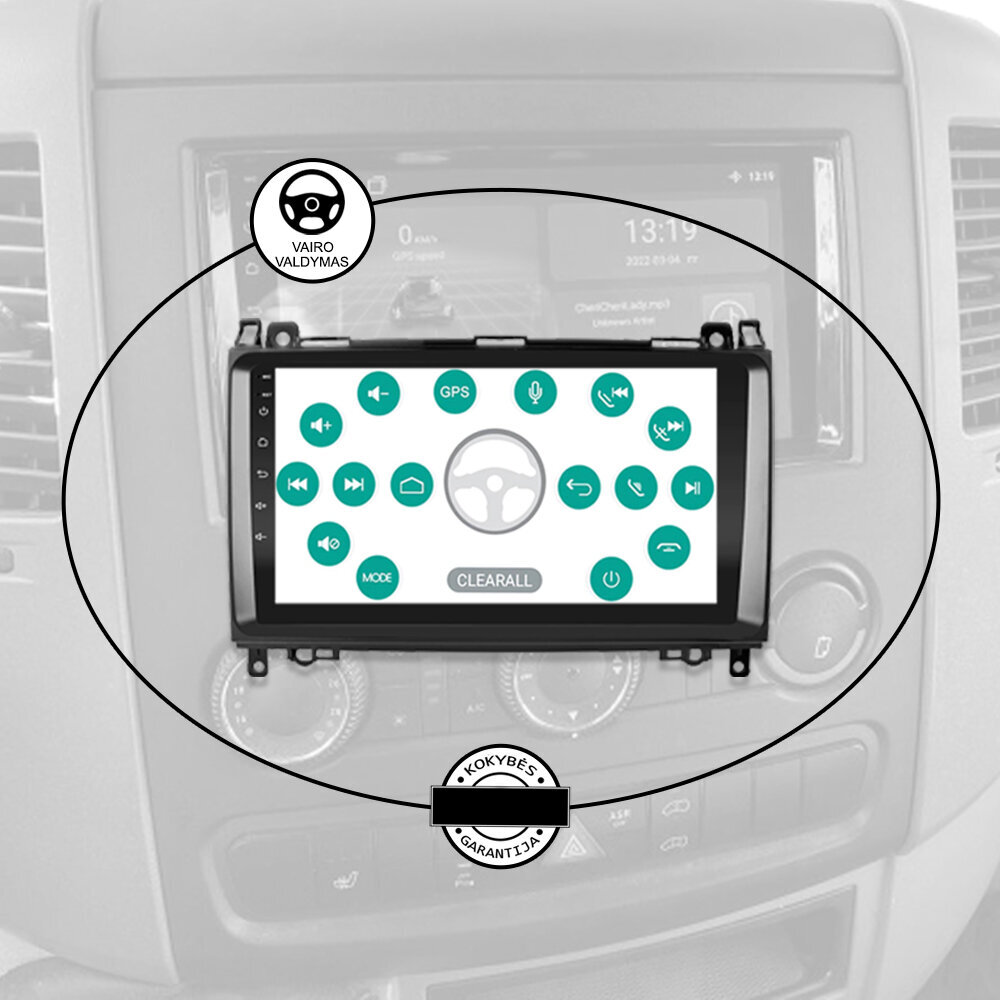 Mercedes Benz 2004-06 Sprinter (W906) Vito (W639) A (W169) B (W245) B200 Klass Androidi multimeedia tahvelarvuti 9-tolline USB/WiFi/GPS/Bluetooth цена и информация | Autoraadiod, multimeedia | kaup24.ee