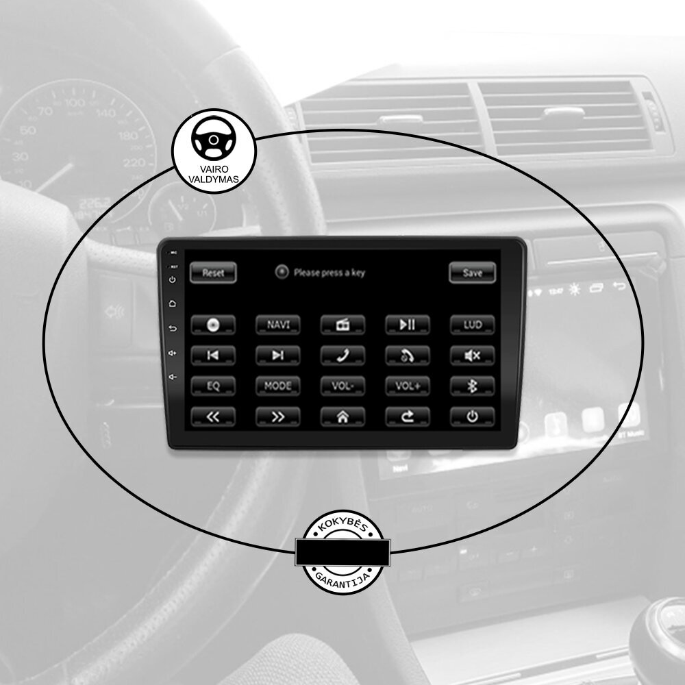 Audi A4 2002-08 Androidi multimeedia tahvelarvuti tüüp 9-tolline USB/WiFi/GPS/Bluetooth цена и информация | Autoraadiod, multimeedia | kaup24.ee