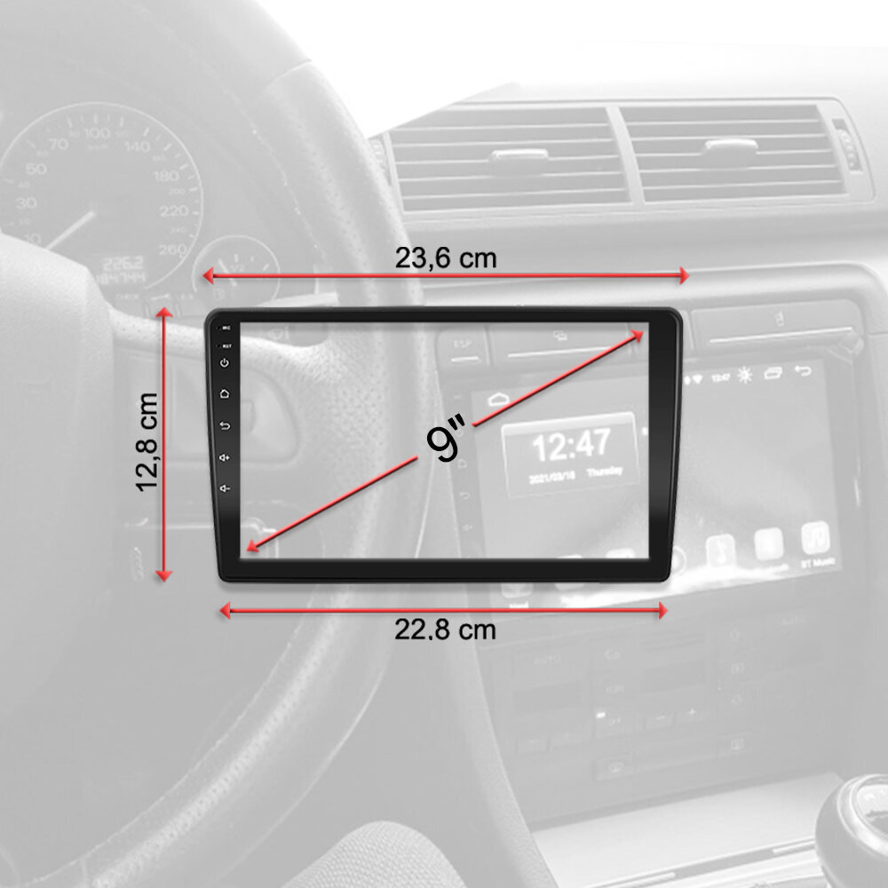 Audi A4 2002-08 Androidi multimeedia tahvelarvuti tüüp 9-tolline USB/WiFi/GPS/Bluetooth цена и информация | Autoraadiod, multimeedia | kaup24.ee