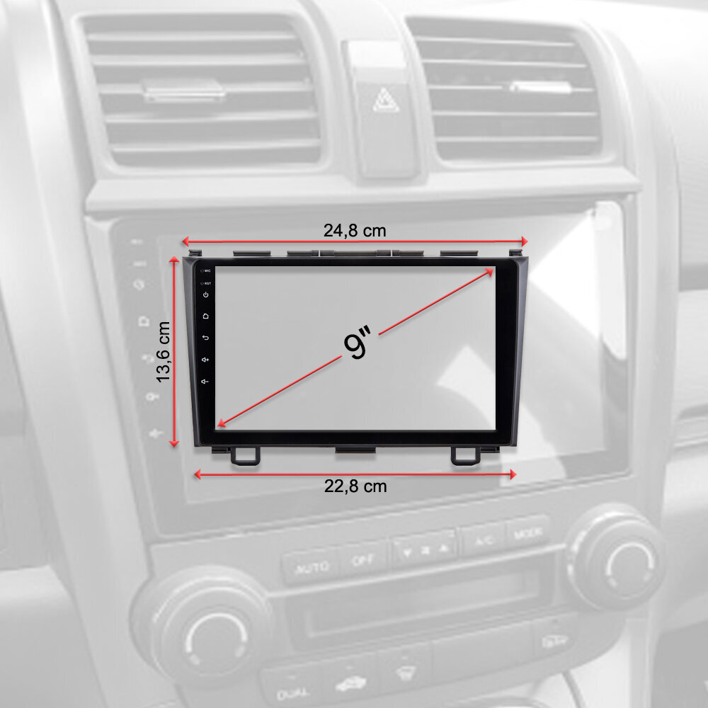 Honda CRV 2006-11 Androidi multimeediumitahvelarvuti 9-tolline USB/WiFi/GPS/Bluetooth цена и информация | Autoraadiod, multimeedia | kaup24.ee