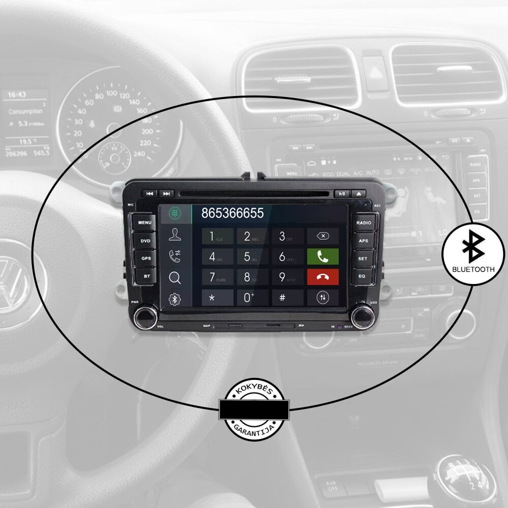 Volkswagen Skoda Seat universaal Android multimeedia 2003-13 Stereo GPS/WIFI/Bluetooth цена и информация | Autoraadiod, multimeedia | kaup24.ee