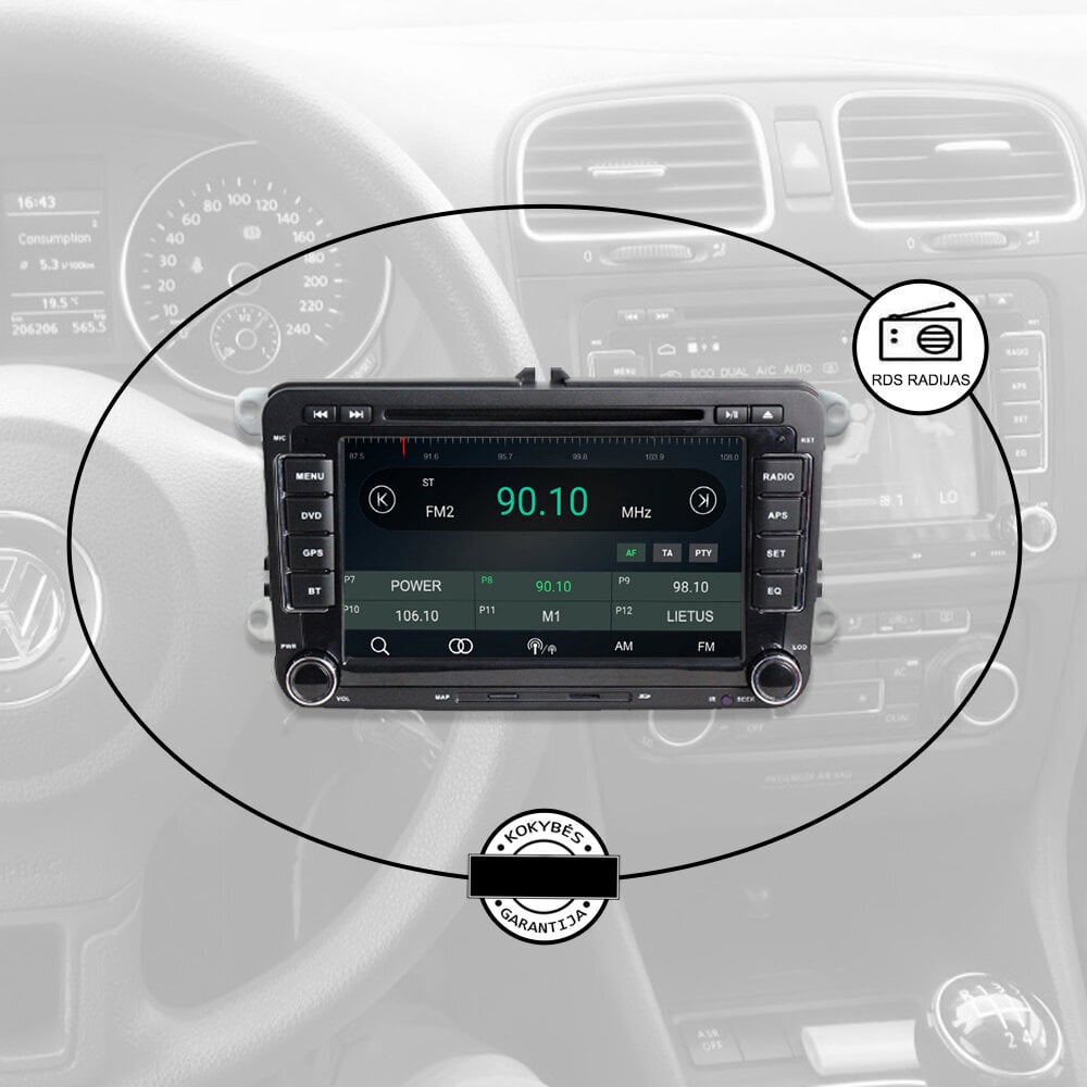 Volkswagen Skoda Seat universaal Android multimeedia 2003-13 Stereo GPS/WIFI/Bluetooth hind ja info | Autoraadiod, multimeedia | kaup24.ee