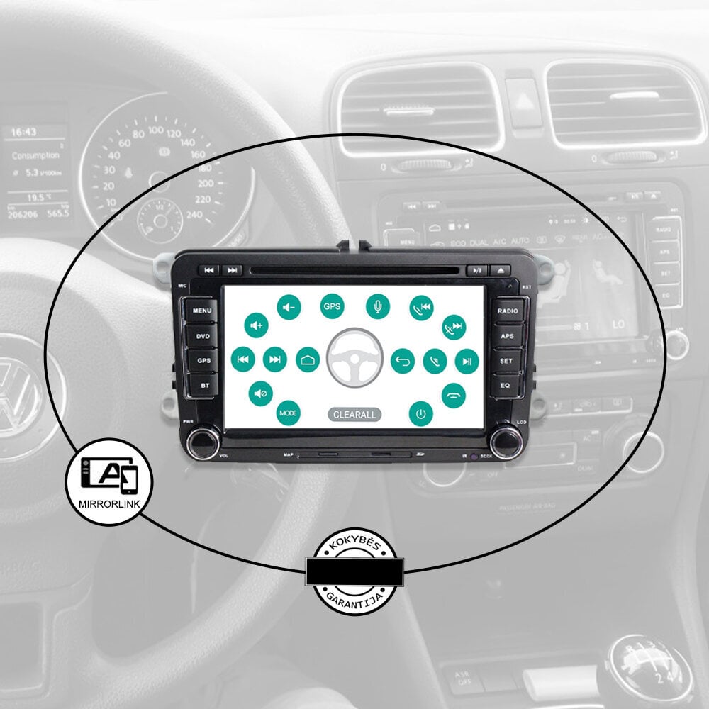 Volkswagen Skoda Seat universaal Android multimeedia 2003-13 Stereo GPS/WIFI/Bluetooth цена и информация | Autoraadiod, multimeedia | kaup24.ee