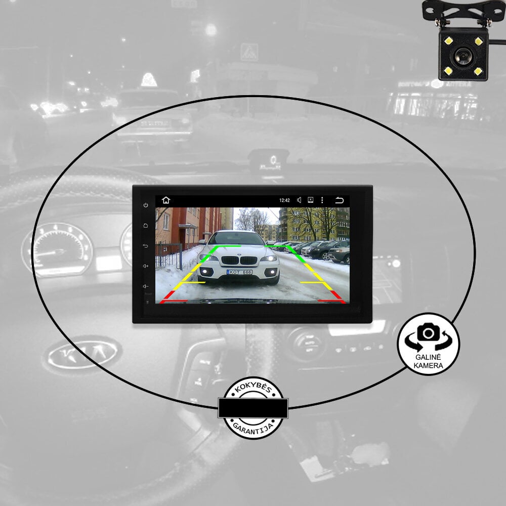 2DIN Android universaalne autoraadio multimeedia tahvelarvuti GPS/WIFI/Bluetooth 7 tolli цена и информация | Autoraadiod, multimeedia | kaup24.ee