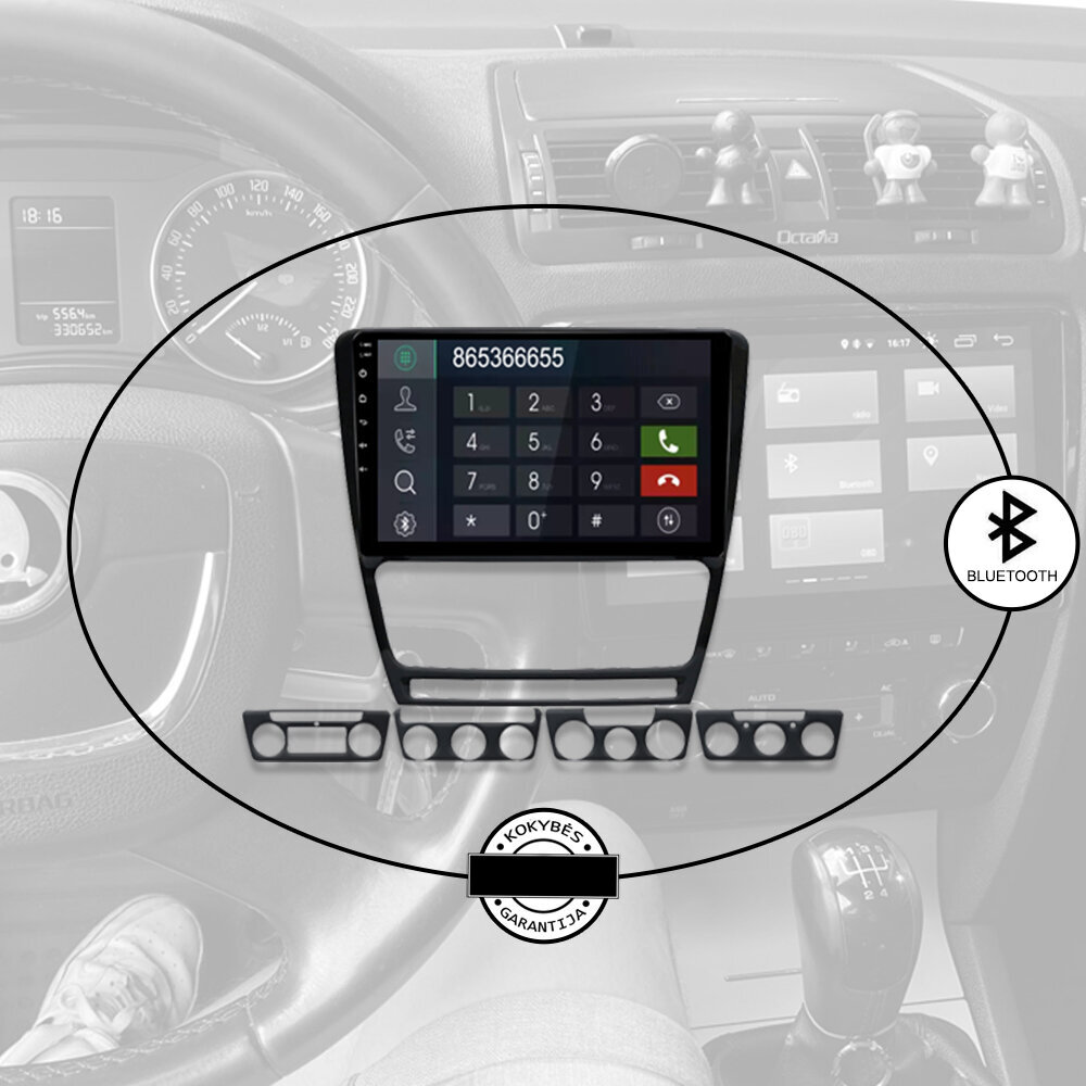 Skoda Octavia 2006-13 Android multimeedia tahvelarvuti 9-tolline autoraadio GPS/Wifi/Bluetooth hind ja info | Autoraadiod, multimeedia | kaup24.ee