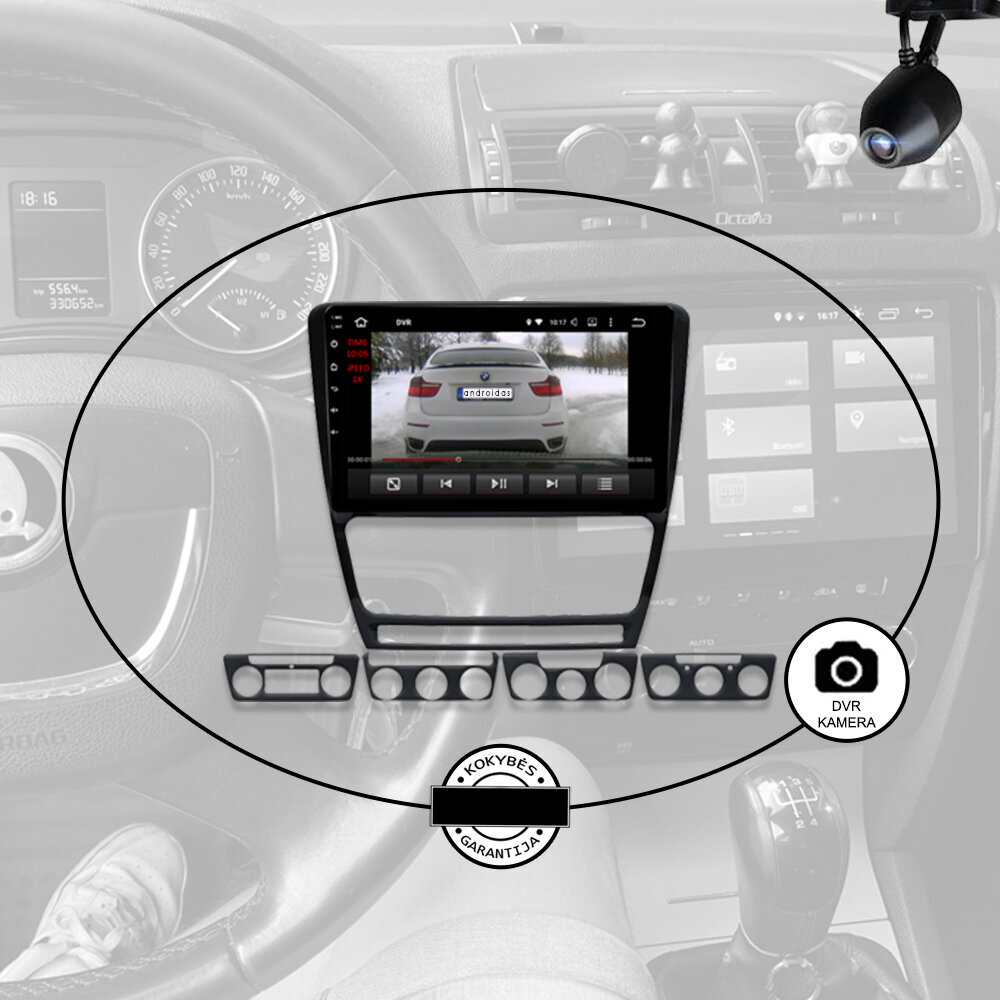 Skoda Octavia 2006-13 Android multimeedia tahvelarvuti 9-tolline autoraadio GPS/Wifi/Bluetooth hind ja info | Autoraadiod, multimeedia | kaup24.ee